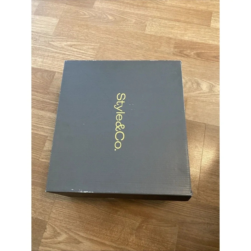 Style & Co. Black Tall Riding Boots with Buckles